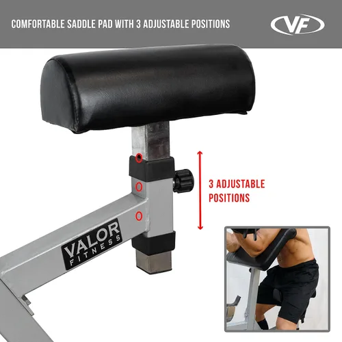 Miniatura 8 de Valor Fitness Banco de rizos Preacher – Máquinas de rizar ajustables para sentarse o pararse para la parte superior del cuerpo, gimnasio en casa