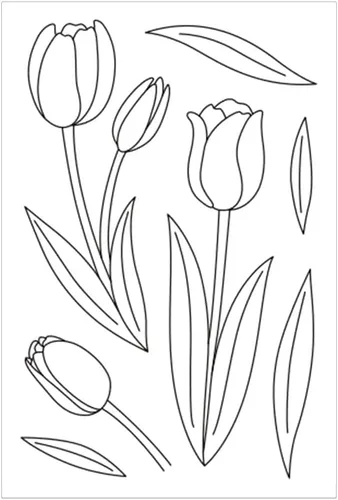 Miniatura 6 de Tulip - Juego de sellos y troqueles transparentes de silicona para hacer tarjetas, álbum de fotos en relieve para manualidades, decoración