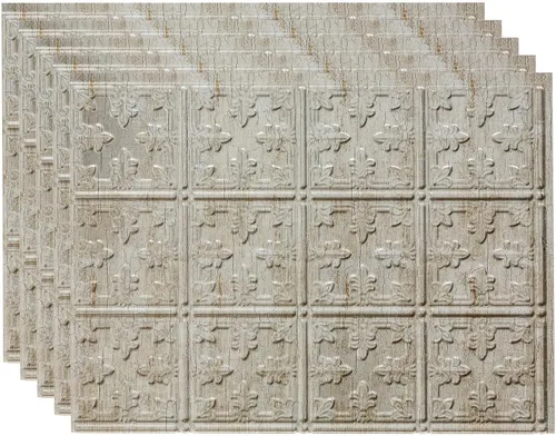 Miniatura 18 de FASÄDE Panel decorativo para salpicaduras de vinilo de estilo tradicional / patrón 10 en bronce antiguo (muestra de 6 x 6 pulgadas)