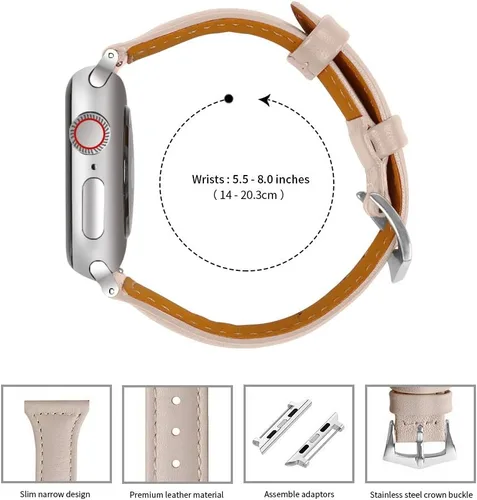 Miniatura 3 de Correa de repuesto compatible con Apple Watch de 1.49, 1.57, 1.65 o 1.73 pulgadas o iWatch Series 6, SE, Series 5, Series 4,Series 3,Series 2,Series