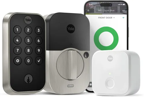 Miniatura 33 de Yale Assure Lock 2 con Wi-Fi – Cerradura inteligente de níquel satinado para puerta delantera con teclado, control de aplicaciones, llave