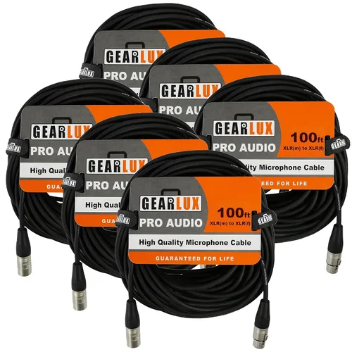 Miniatura 43 de Gearlux – Cable de micrófono XLR, completamente balanceado, macho a hembra, 25 pies - Paquete de 3