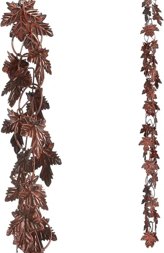 Miniatura 12 de Cadena de lluvia de 8.5 pies, cadenas de lluvia de hojas para canaletas y bajantes, cadenas de lluvia decorativas para exteriores, cadena captadora