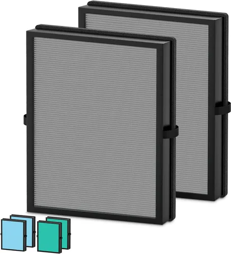 Miniatura 7 de Paquete de 2 filtros de aire MK04 de repuesto para purificador de aire AROEVE MK04 MG04JH DH-JH04, filtro premium de 4 capas para polvo, caspa de 2