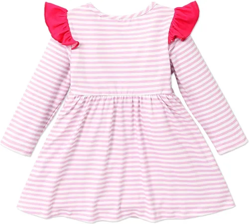 Miniatura 2 de Disney Winnie The Pooh - Vestido de manga larga con volantes, estampado para niñas de 2 a 6 años