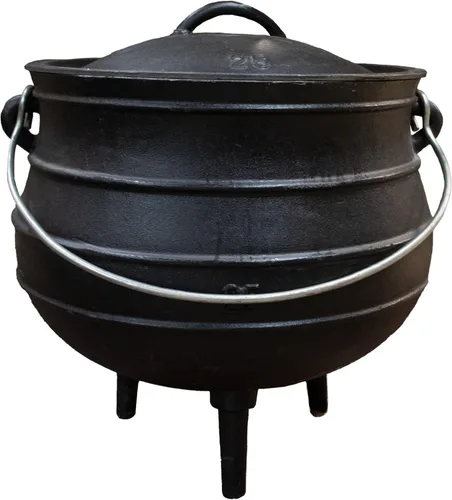 Lehman's Campfire - Olla de hierro fundido con 3 patas y tapa, 20.75 pulgadas, 18.5 galones