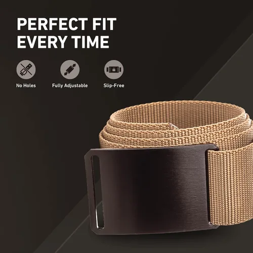 Miniatura 19 de GRIP6 Cinturón táctico – Sin agujero, cinturones de nailon para hombres y mujeres – Fabricado en los Estados Unidos (Ninja)