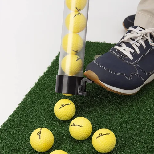 Miniatura 7 de ALMOSTGOLF Palo de práctica – Tubo de pelo largo con liberación de pelota, 24 pelotas de golf de práctica de vuelo limitado incluidas – Fabricado