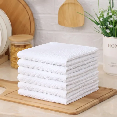 Miniatura 96 de Kitinjoy - Paños de cocina de 100 % algodón, tela de tejido gofrado, paño de limpieza ultrasuave, absorbente y de secado rápido. Beige