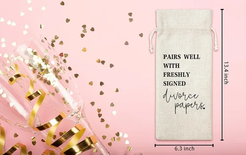 Miniatura 2 de Regalos de divorcio para mujeres, decoraciones de fiesta de divorcio para mujeres, bolsas de vino, regalos para mujeres recién divorciadas, hombres