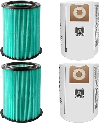 Miniatura 9 de Paquete de 2 filtros de repuesto VF5000 que se ajustan a aspiradoras húmedas y secas Ridgid de 6-20 galones, filtros de aspiradora plisados de 3