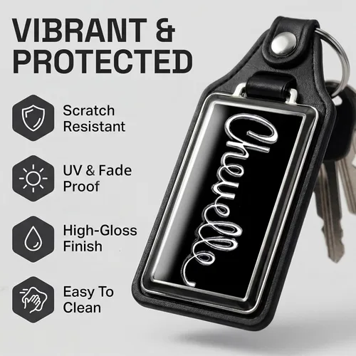 Miniatura 3 de Brotherhood Car Key Chain for Chevelle - Classic Models Keychain for Men and Women 1) Negro medianoche
