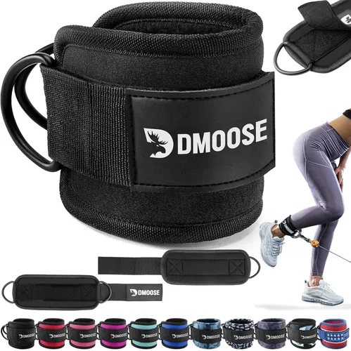 Miniatura 32 de DMoose Fitness Ankle Strap for Cable Machine - One Size Fit with Premium Padding Cuffs, Ankle Bands for Working Out, Booty Workouts, Leg Extension