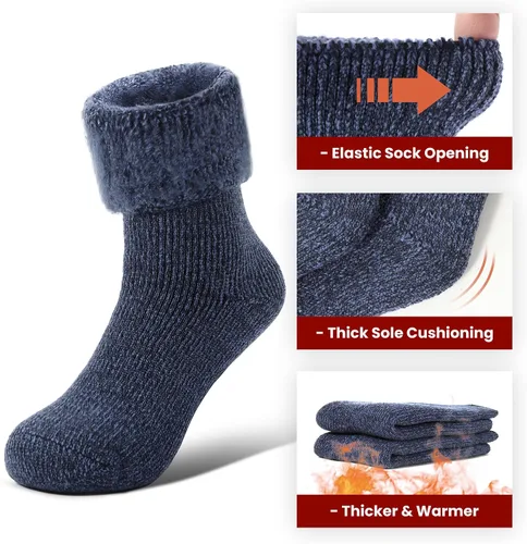 Miniatura 2 de Calcetines térmicos para mujeres y hombres, calcetines cálidos de invierno que atrapan el calor
