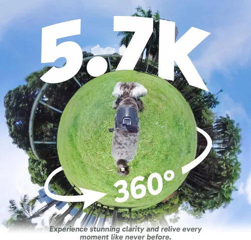 Miniatura 2 de AKASO 360 Cámara de acción a prueba de condiciones climáticas 360° - Video 360 de 5.7K con sensores de 1/2 pulgada 48 MP, foto 360 de 72 MP