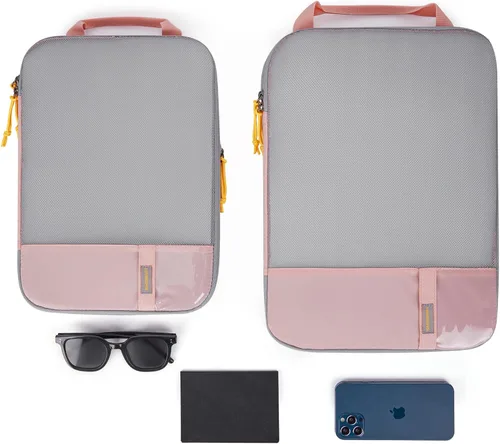 Miniatura 6 de BAGSMART - Juego de 6 cubos de compresión para maletas, juego de 6, 4 y 2, cubos organizadores de viaje, juego de bolsas expandibles, organizadores