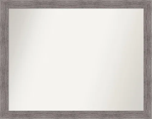 Miniatura 82 de Amanti Art Espejo de baño gris para sobre el fregadero, 31 x 48 pulgadas, espejo de tocador rectangular estrecho de color gris, marco de madera