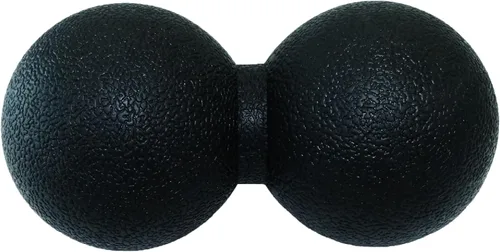 Pelota de masaje dura en forma de maní, bola de masaje doble Lacrosse. Rodillo de masaje de tejido profundo y pelota de movilidad para terapia Negro