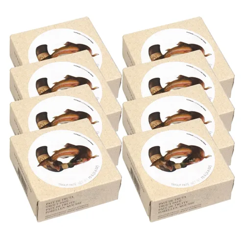Jose Gourmet Paté de trucha con vino de Oporto, 2.65 oz, paquete de 8