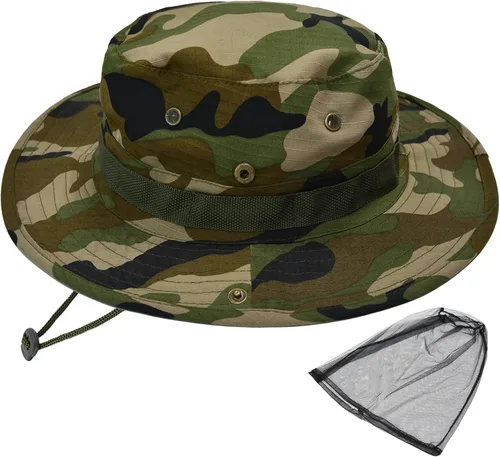 Miniatura 23 de Sombreros de sol para hombres y mujeres, sombrero de cubo UPF 50+, sombrero Boonie plegable, protección UV, senderismo, playa, pesca, safari