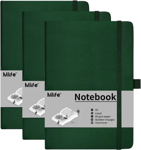 Miniatura 8 de Cuaderno pequeño A6, cuaderno de bolsillo forrado con soporte para bolígrafo, mini cuaderno de tapa dura, 192 páginas, 3.9 x 5.5 pulgadas Jurnal Azul