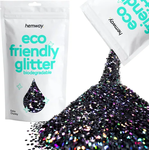 Miniatura 39 de Purpurina biodegradable, holográfica plateada, 3.5 onzas, respetuosa con el medio ambiente, extra gruesa, bioecológica, vegana para festivales