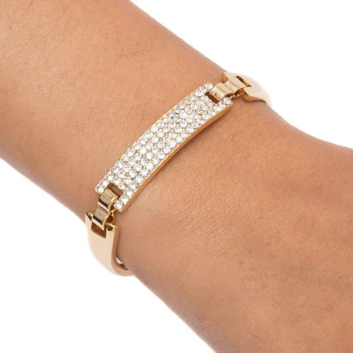 Miniatura 6 de Barzel Pulsera de identificación de cristal chapado en oro de 18 quilates Latón Circonita cúbica