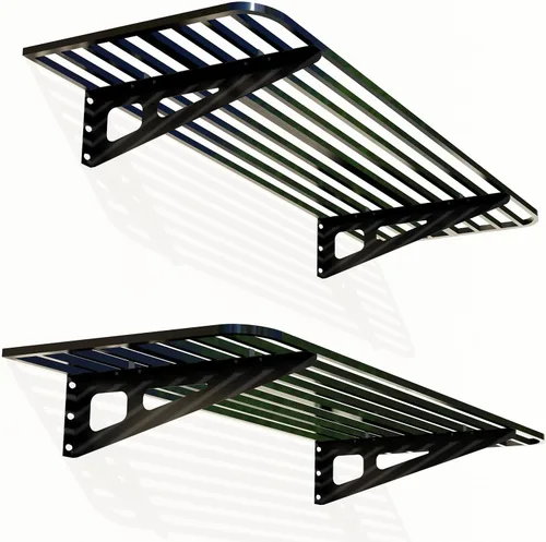 ZoffyFabrizio Estantería de pared de garaje, paquete de 2 estantes de garaje de 2 x 4 pies (24 x 48 pulgadas), estante de pared para garaje,