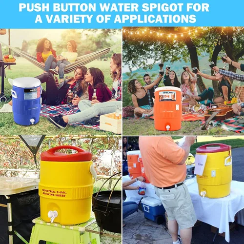 Miniatura 6 de 5 piezas de repuesto de espiga de agua con botón pulsador, grifo de agua reutilizable compatible con enfriador de agua Igloo de 2, 3, 5 y 10