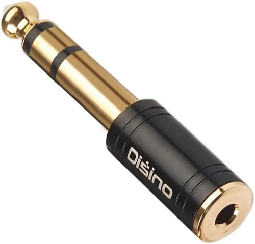 Miniatura 9 de Adaptador estéreo mono de 1/4 pulgadas a 1/8 pulgadas, nuevo conector TS macho de 0.250 in chapado en oro a adaptador estéreo TRS hembra de 0.138 in