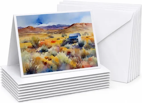 Miniatura 12 de Caroline's Treasures DAC1709GCA7P - Tarjetas de felicitación y sobres de arándanos de Texas en acuarela, paquete de 8 tarjetas en blanco con sobres