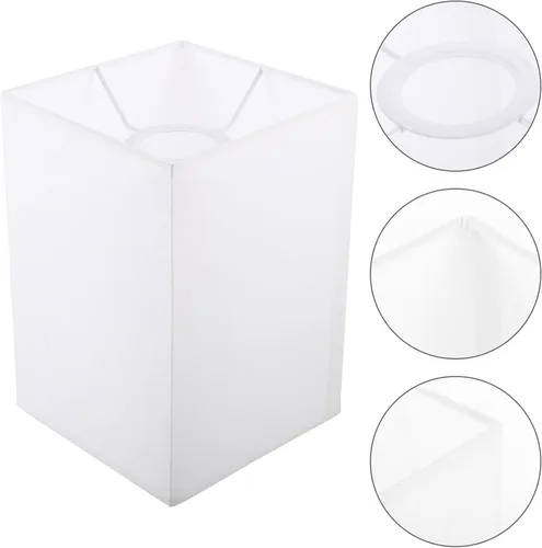 Miniatura 6 de SEWACC Pantalla cuadrada de repuesto para lámpara de mesa, 7.87 x 5.51 x 5.51 pulgadas, cubierta de lámpara decorativa para escritorio de piso