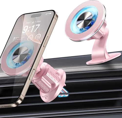 Miniatura 10 de Soporte Magnético para Teléfono MagSafe para Automóvil [2025 Mejorado 22X Imanes y Ganchos Dobles] Soportes para Teléfono para tu Automóvil Soporte