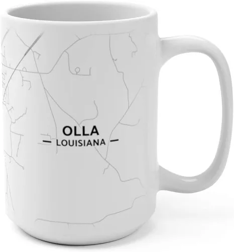 Miniatura 4 de Olla, Louisiana LA Map Mug (11 oz)