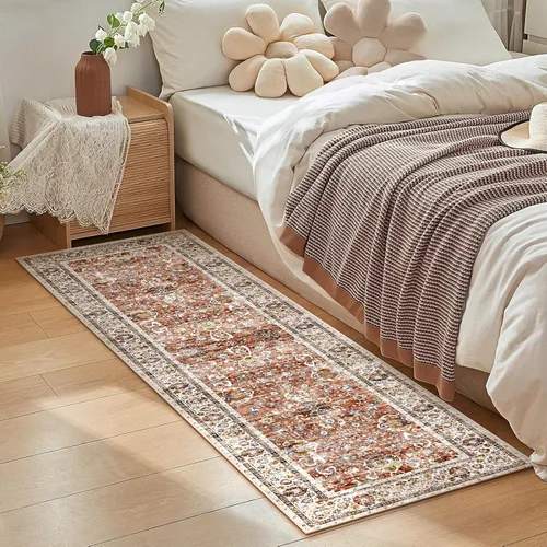 Miniatura 39 de Alfombras de área de 5 x 8 pies para dormitorio, alfombra lavable de 5 x 8, alfombra vintage grande, antideslizante, alfombra bohemia para sala