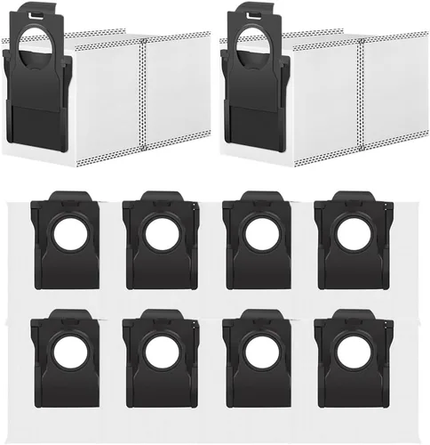 Paquete de 10 bolsas de polvo compatibles con dreametech X50 Ultra/L10s Pro Ultra/X30 Ultra/X40 Ultra/L40 Ultra/L10s Ultra Gen 2, bolsas de vacío de