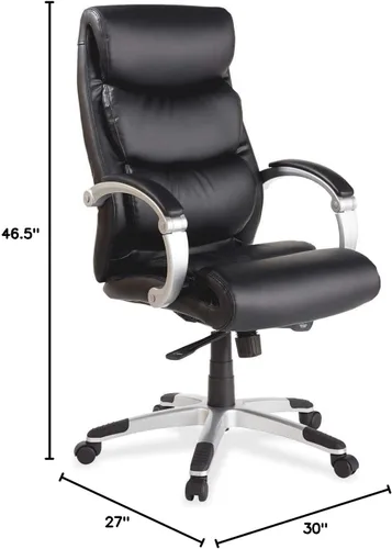 Miniatura 3 de Lorell Silla de respaldo alto de cuero negro reconstituido ejecutivo