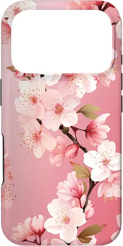 Miniatura 30 de Funda para iPhone 15 Pro Max Japón Pink Flower Sakura Florist Anime Cherry Blossom