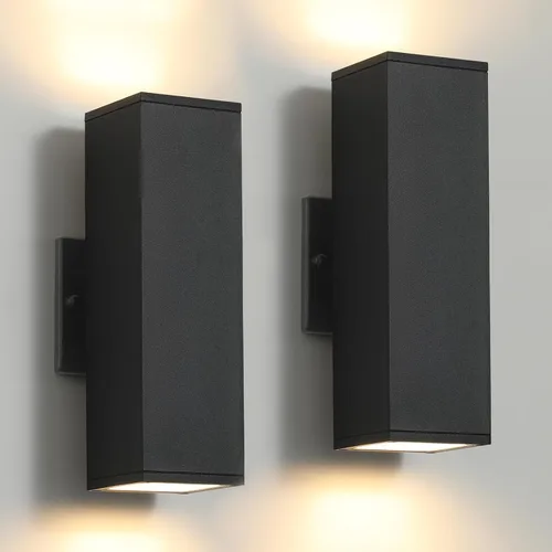Miniatura 12 de 1 paquete de iluminación exterior del atardecer al amanecer, luces LED cuadradas hacia arriba y hacia abajo, accesorios de iluminación exterior
