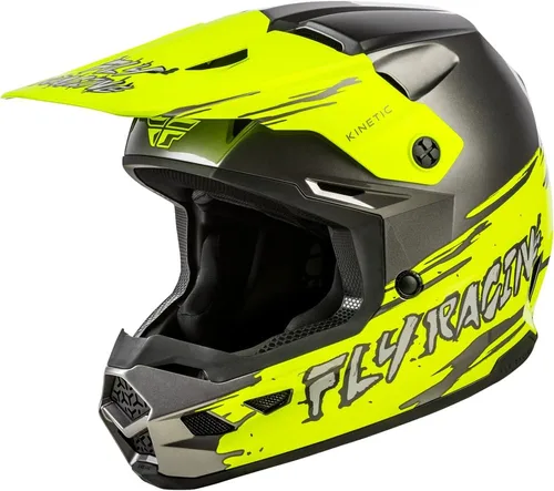 Miniatura 9 de Casco Fly Racing Youth Kinetic Surge - Casco de equitación para bicicleta de tierra, MTB, BMX y motocicleta Negro/Rojo/Amarillo
