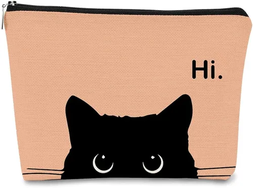 Miniatura 22 de Regalos de Gatos - Pequeña bolsa de maquillaje, bolsa de cosméticos para amantes de los gatos, bolsa de maquillaje para adolescentes y mujeres, cat 1