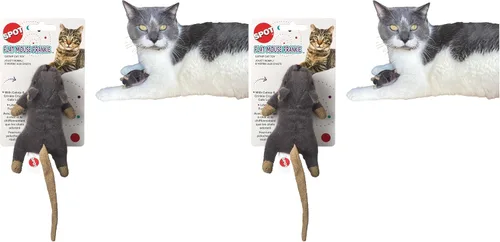Miniatura 13 de SPOT Ratón Plano Frankie con Hierba Gatera - Juguetes para Gatos, Ratones de Peluche con Hierba Gatera y Sonido de Crujido, Tamaño Perfecto