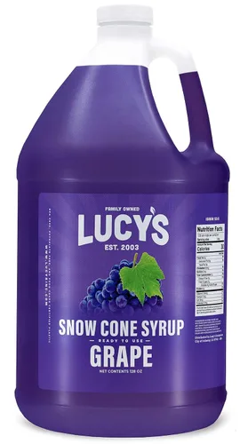 Miniatura 6 de Lucy's Family Owned – Jarabe para cono de nieve de raspado – 1 galón (128 onzas)