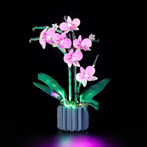 Miniatura 3 de YEABRICKS Kit de luz LED para Lego - Modelo de bloques de construcción de orquídea creadora, juego de luces LED compatible con 10311