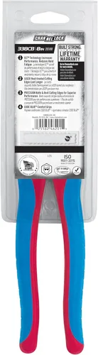 Miniatura 4 de Channellock Alicates de corte diagonal de 6 pulgadas de la serie E E336CB con junta XLT y empuñaduras azules código