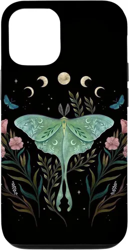 Miniatura 27 de Funda estética Witchy Luna Moth Flower Floral Moon Phases para iPhone 13