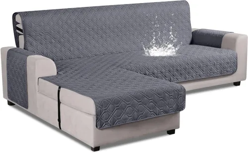 Miniatura 14 de VANSOFY Fundas de Sofá Seccional Mejoradas 100% Impermeables en Forma de L Funda Reversible para Chaise Lounge Funda Protectora de Sofá Seccional