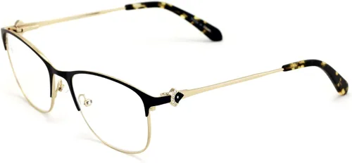 Miniatura 3 de Gafas de lectura con montura óptica de media montura para mujer, diamantes de imitación, lentes transparentes, lentes de metal, color dorado