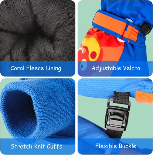 Miniatura 11 de Guantes de nieve para hombre y mujer, impermeables, para invierno, cálidos, para esquí, snowboard, guantes para mujer