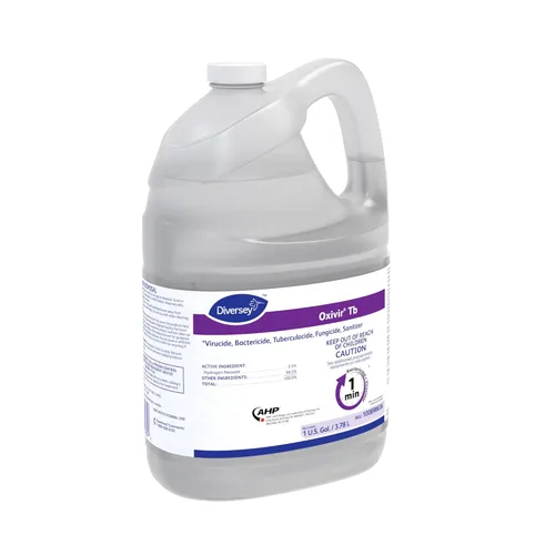 Miniatura 2 de Oxivir Diversey Tb Limpiador desinfectante de peróxido de hidrógeno líquido listo para usar, limpiador tuberculocida multisuperficie, 1 galón